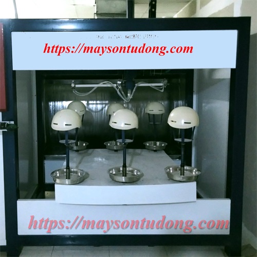 Máy phun sơn nón bảo hiểm tự động
